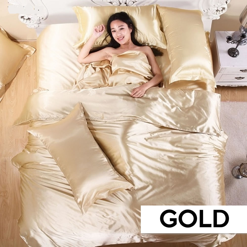 Silk Sheets - Colour: Black / Size: Queen: image 5