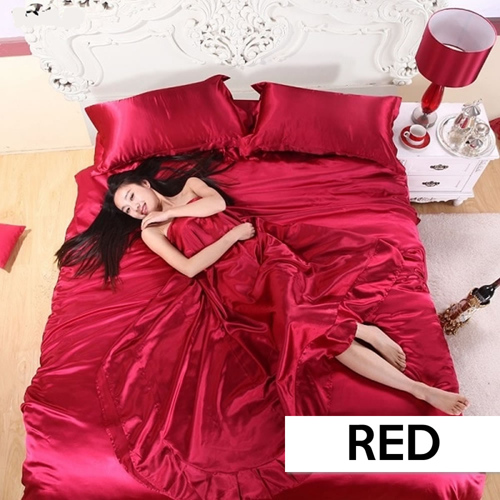 Silk Sheets - Colour: Black / Size: Queen: image 8