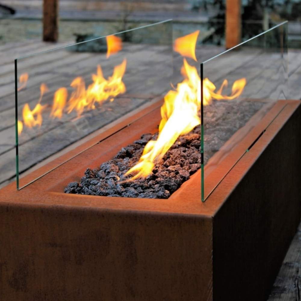 Corten Steel Gas Fire Pit: image 3
