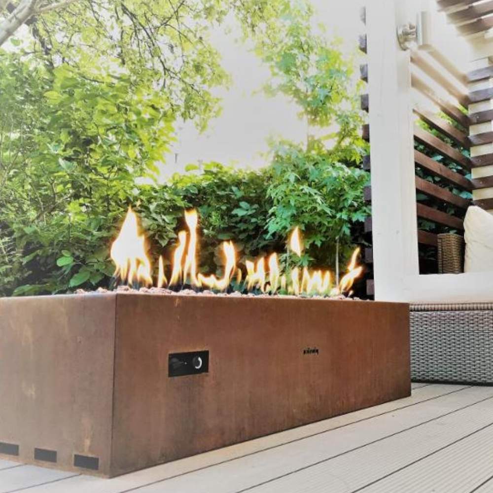 Corten Steel Gas Fire Pit: image 11