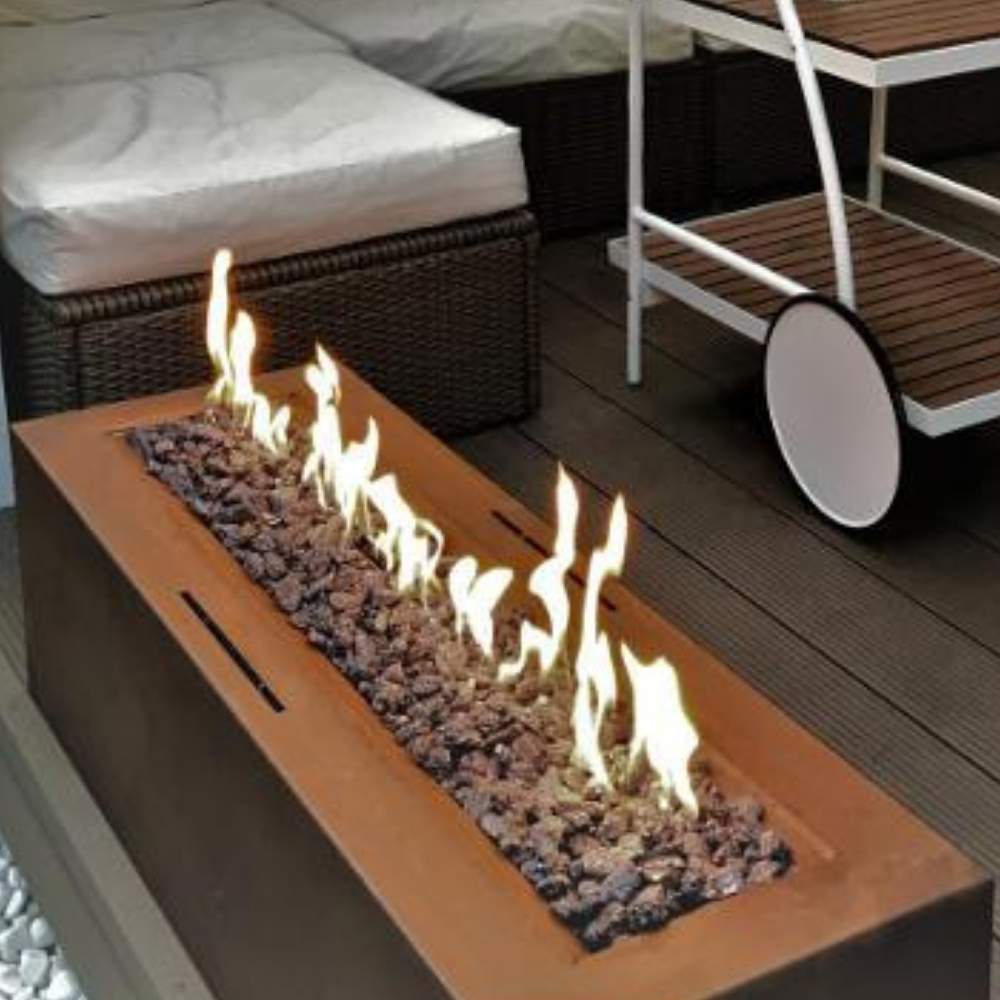 Corten Steel Gas Fire Pit: image 13