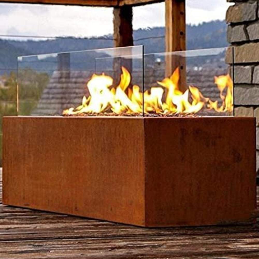 Weathered Steel Gas Fire Pit: image 2