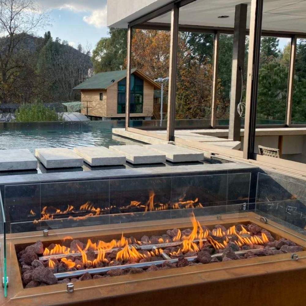 Weathered Steel Gas Fire Pit: image 5