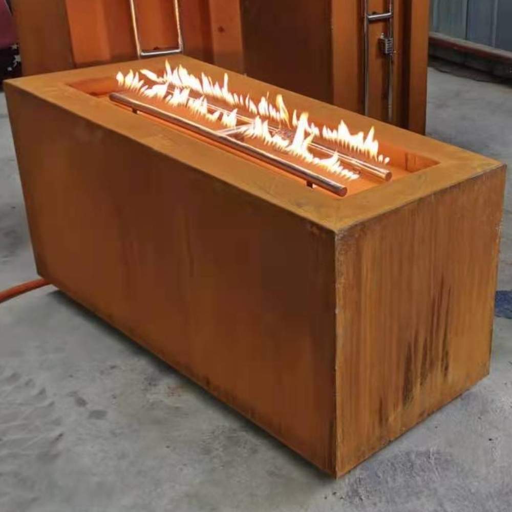 Weathered Steel Gas Fire Pit: image 8