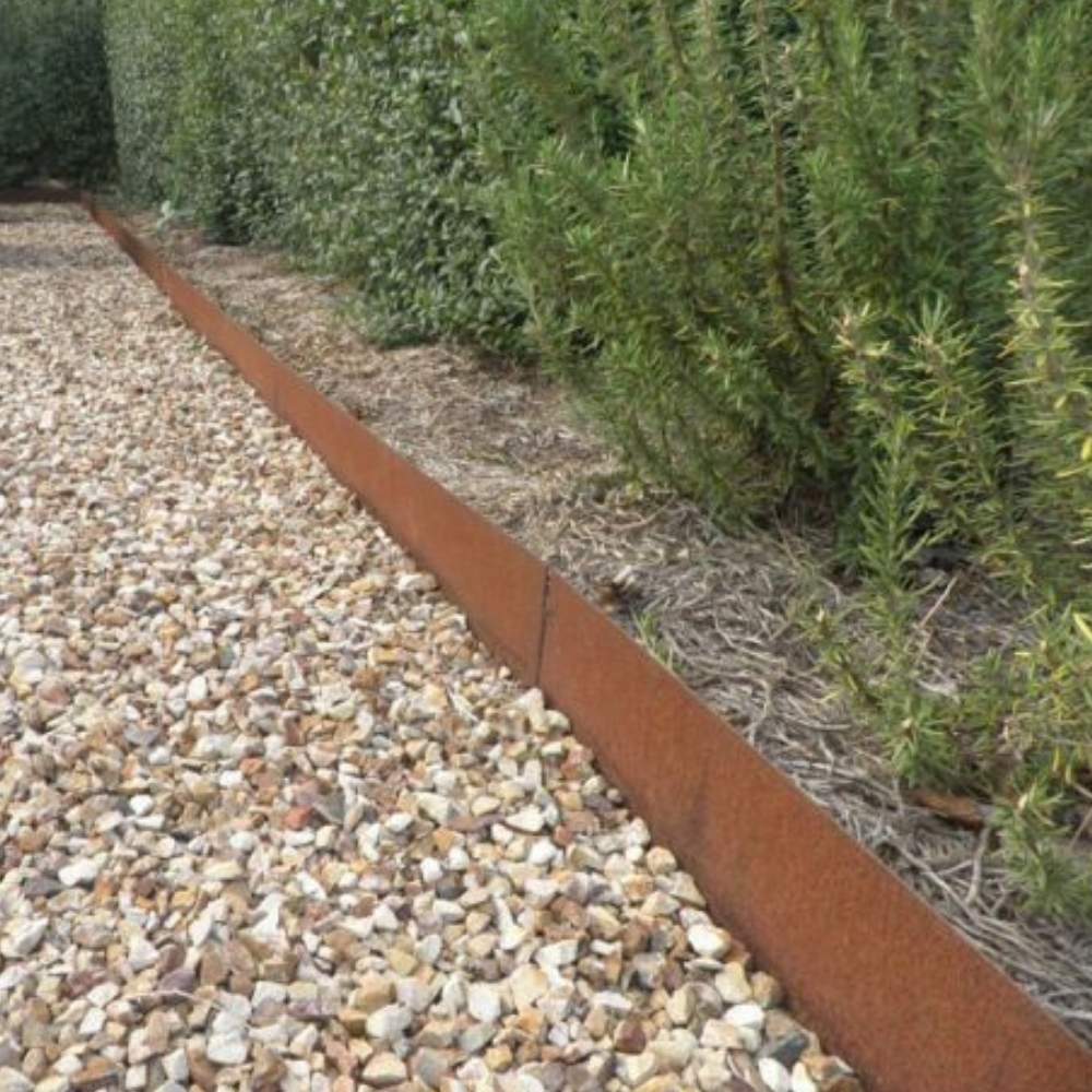Weathered Steel Landscaping Edge - Face Height: 100mm Face Height (Per M): image 2