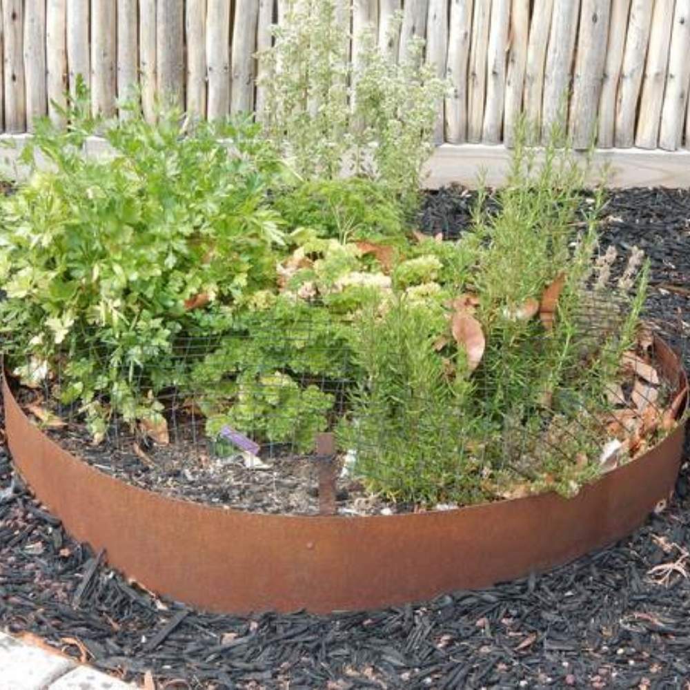 Weathered Steel Landscaping Edge - Face Height: 100mm Face Height (Per M): image 3