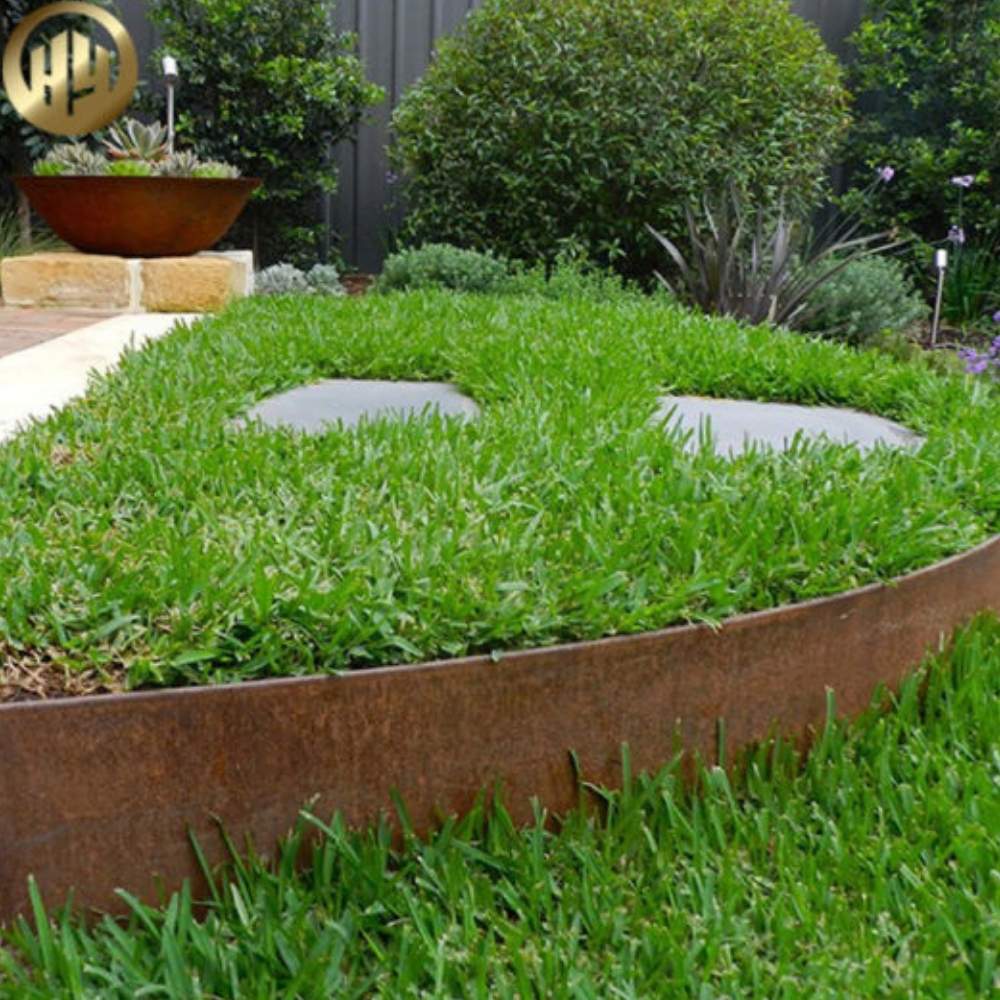 Weathered Steel Landscaping Edge - Face Height: 100mm Face Height (Per M): image 4