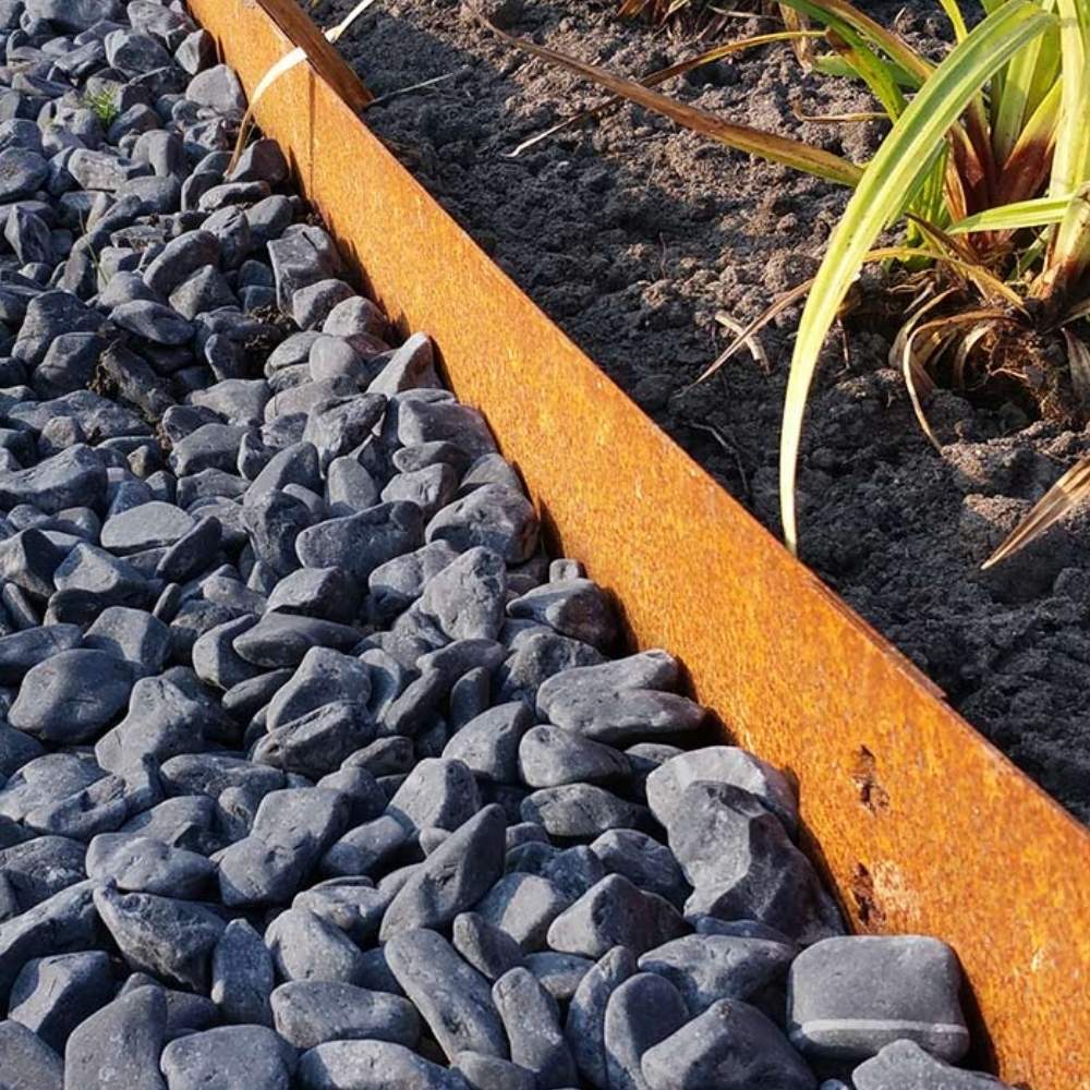 Weathered Steel Landscaping Edge - Face Height: 100mm Face Height (Per M)