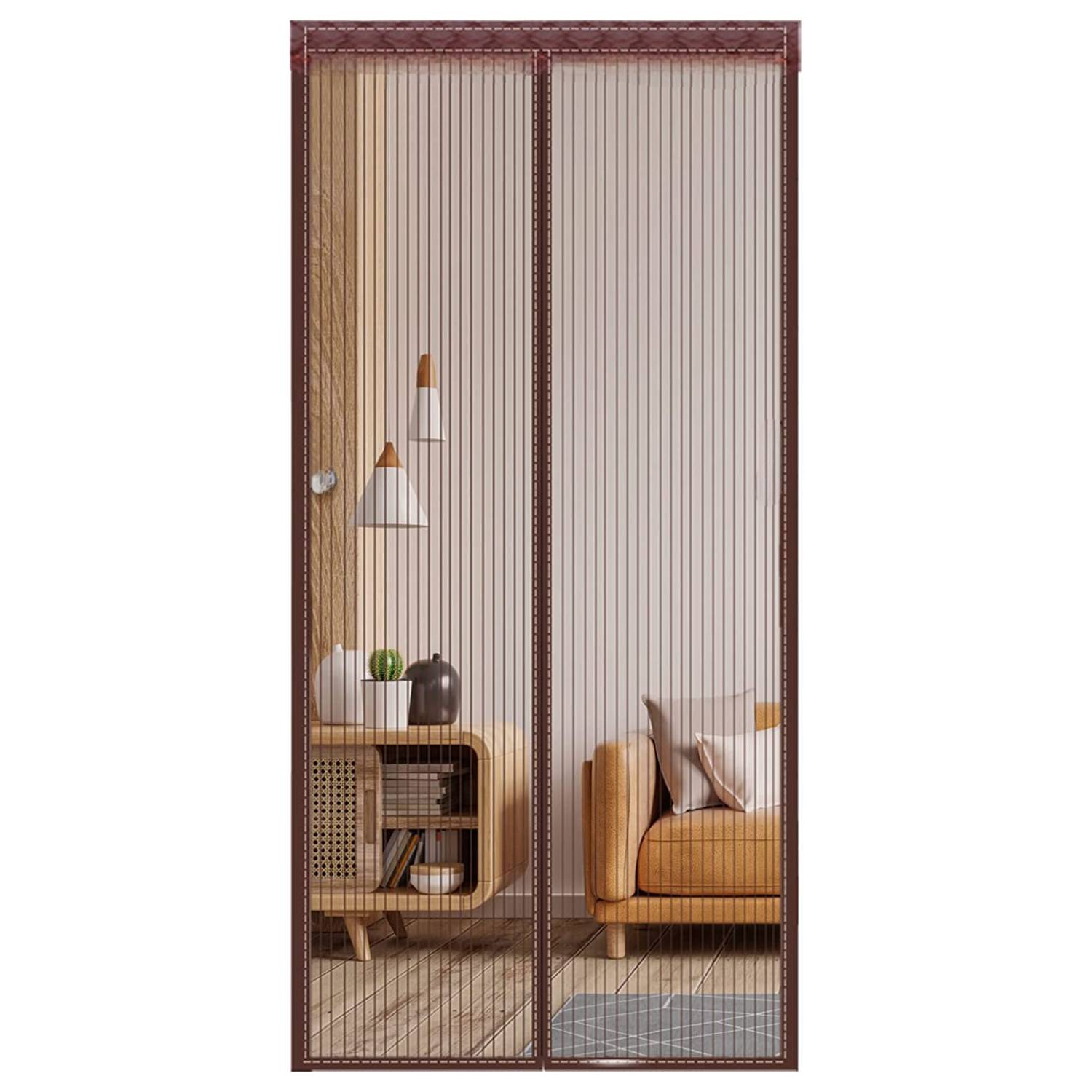 Brown Door Screen - Size: 60cm X 210cm: image 2