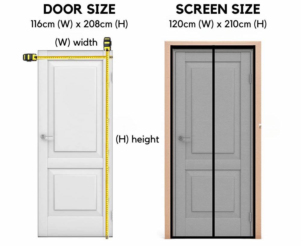 Brown Door Screen - Size: 60cm X 210cm: image 3