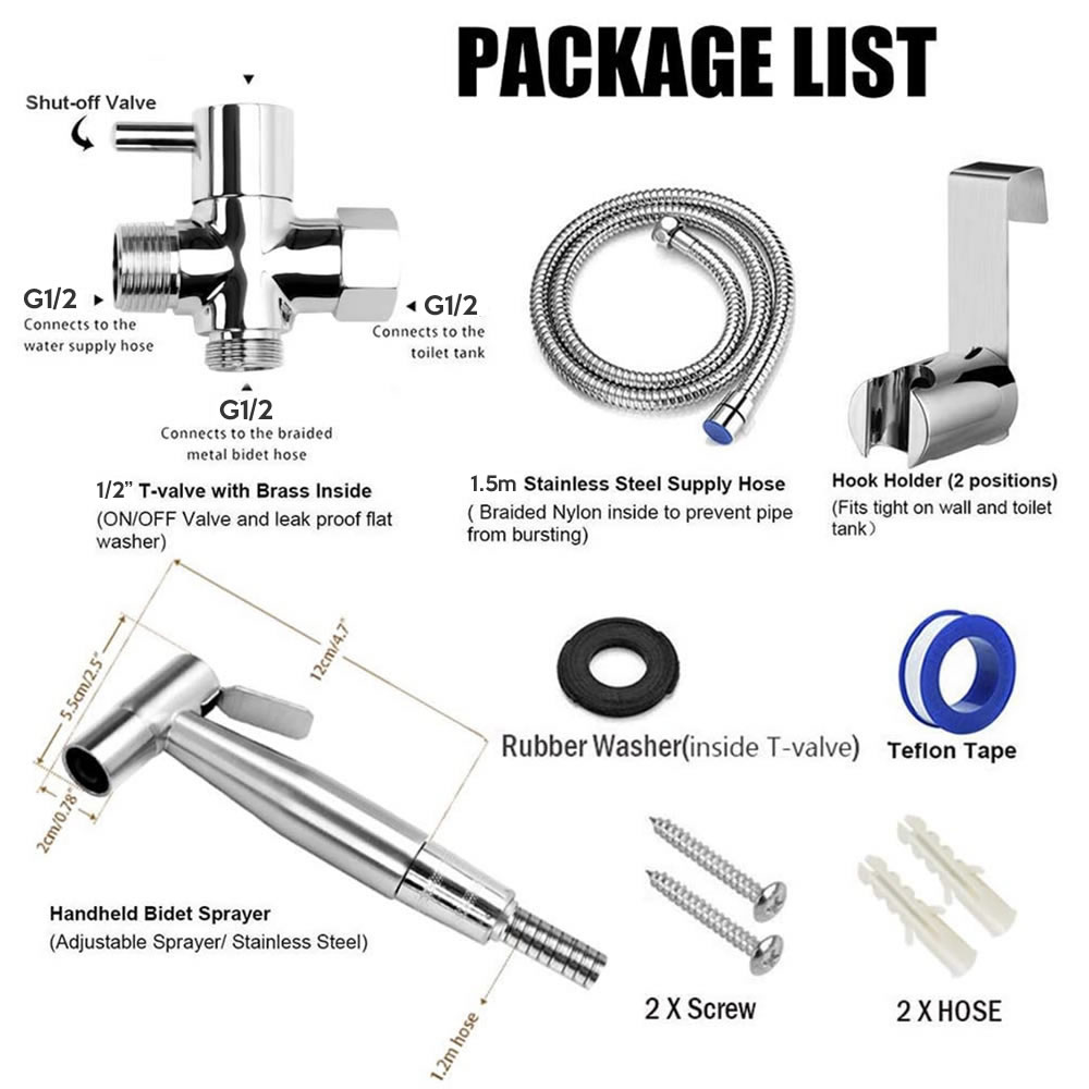 Hand Bidet Kit - Kits: Single Kit