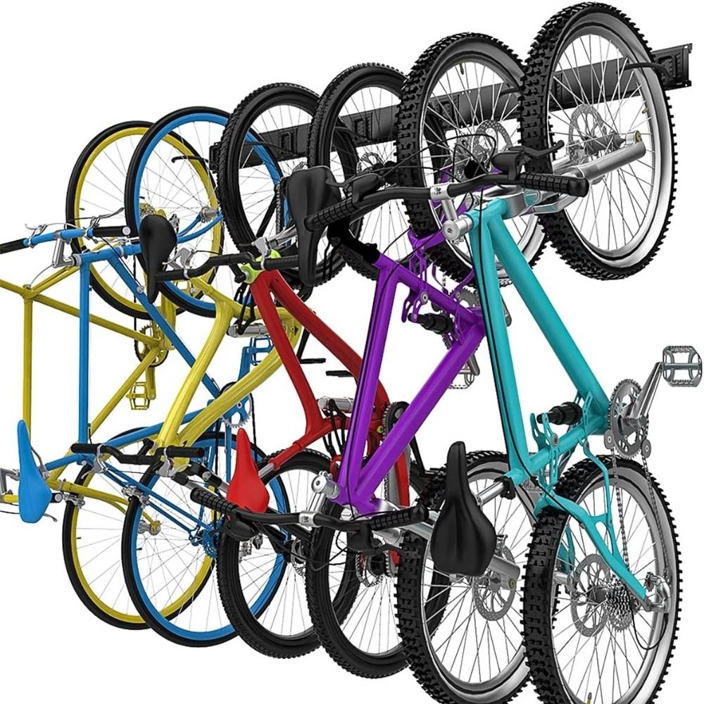 Wall Bike Storage - Rack: 4 Bike