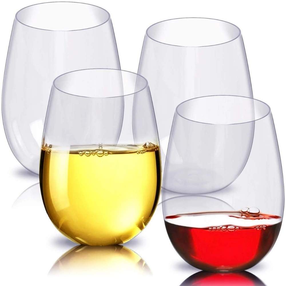 Plastic Stemless Wine Glasses: image 2